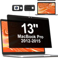 Magnetic Privacy Screen MacBook Pro 13 Inch (2012-2015), Removable Anti Blue Light Glare Filter Laptop Privacy Screen Protector with Camera Cover for Apple Mac 13''