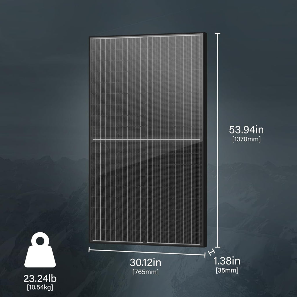 Newpowa Bifacial 200 Watt 12 Volt Solar Panel 10BB Monocrystalline Double-Side 25% High-Efficiency, PV Module Power Charger for RV Marine Boat Farm and Other Off-Grid Applications