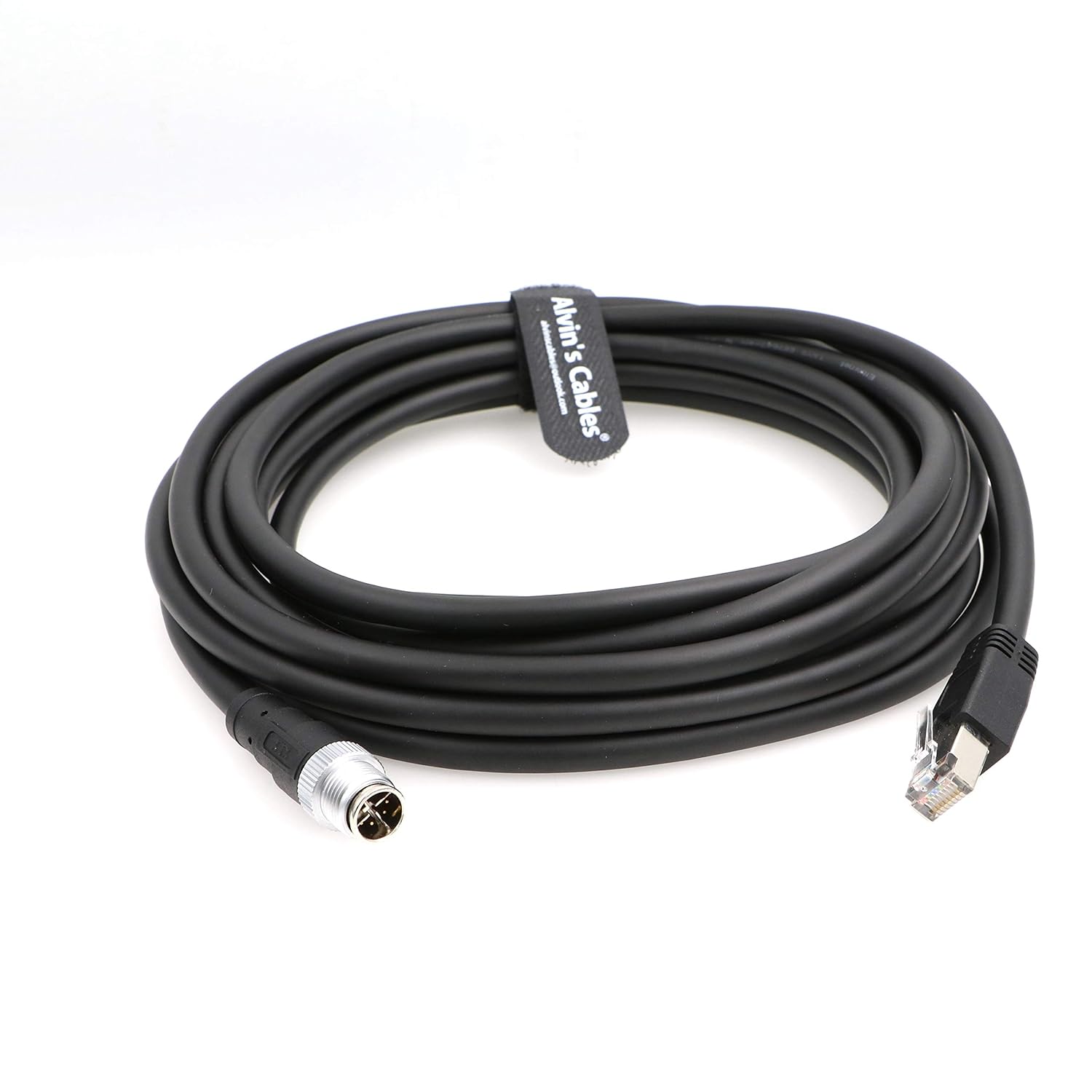 Alvin's Cables Ethernet Cable for Cognex in Sight 8200 8400 Series CCB-84901-2001-05 M12 8 Position X Code to RJ45 16.4ft/5M