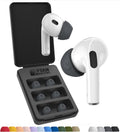 Foam Masters Ultra-Premium Memory Foam Ear Tips for AirPods Pro 1st & 2nd Gen | 3 Pairs | Black Magic Ver 6.0 | Secure | Comfort | Better Noise Cancel | Replacement Buds – Space Gray, Medium