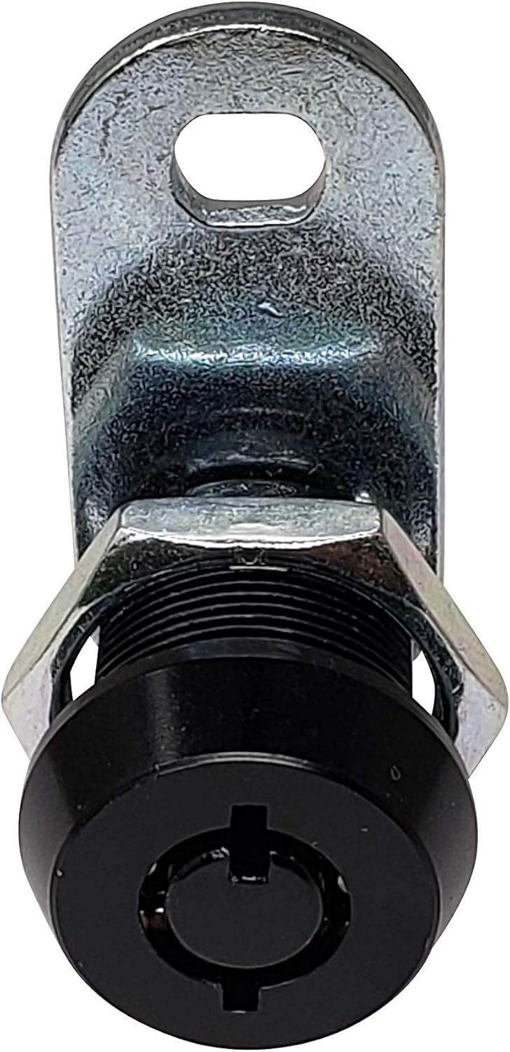Admiral Locks Tubular Cam Lock, Keyed Alike Removable Key RV Compartment Storage Lock Cabinet Locks (Black Pack of. 25, 5/8" 180°)