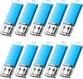 KOOTION Flash Drive 32GB 10 Pack USB 2.0 Thumb Drive Capped Memory Stick Jump Drive, Blue