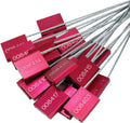 LeadSeals(R) 500 Red Steel Cable Seals - Metal Security Tags - Truck Trailer Seal - Anti-Tamper - Pull-Tite - ISO 17712