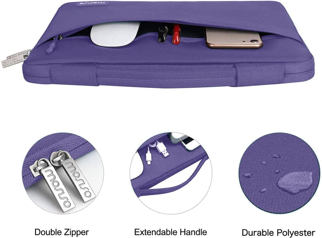 MOSISO Compatible with MacBook Air 13 inch Case 2025 2024 2023 2022 M4 A3240 M3 A3113 M2 A2681, Hard Shell&Sleeve Bag&Keyboard Skin&Webcam Cover&Screen Film for MacBook Air 13.6 inch, Imperial Purple