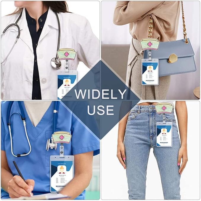 Cute Nurse Cap Badge Reel Retractable - Image 6