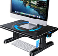 Monitor Stand Riser for Desk,360°Rotation Freely Height Adjustable by Knob,4.4-5.8 Inches,Ergonomic Monitor Stand Mount, Desktop Monitor Stand Riser for Computer,Laptop,Printer,Tv,Black