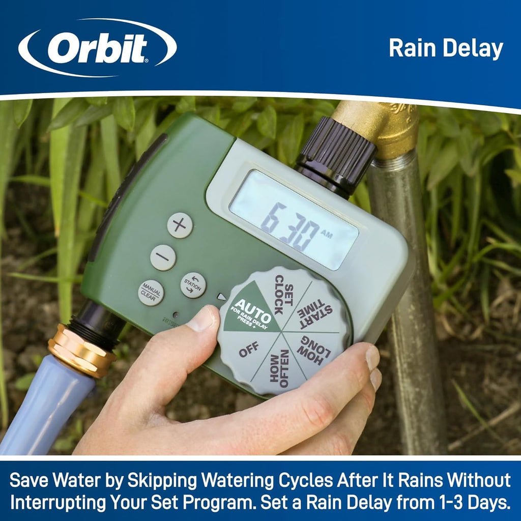 2-Pack Orbit 58910 Digital 2 Outlet Hose Faucet Timer