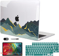 for MacBook Air 13 Inch Case 2021 2020 2019 2018, Plastic Hard Shell Case Keyboard Cover for Mac Air 13 Model A2337 M1 A2179 A1932 with Touch ID & Retina Display, Circling Mountain
