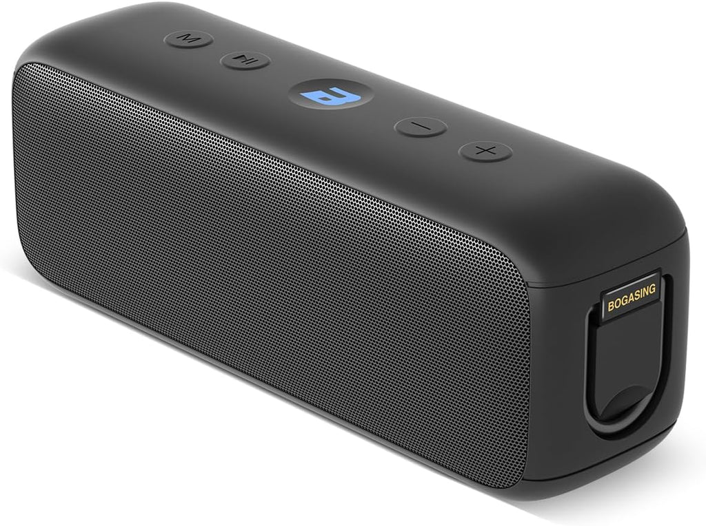 BOGASING G6 Bluetooth Speaker, Portable Wireless Speakers with 30W Loud Stereo Sound, 35H Playtime, IPX6 Waterproof, Bluetooth 5.3, EQ, TF-Card, AUX, USB Stick, Outdoor Speaker for Party (Black)