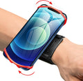 VUP Wristband Phone Holder, 360° Rotatable Forearm Armband for iPhone 15/14/13/Pro Max/Pro/Mini/12/11/SE 2020/Xs/XR/X/8/7/Plus, Fits All 4-6.7 Inch Smartphones (Red-Small)