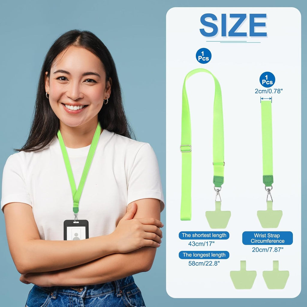PATIKIL Smart Phone Lanyard with Wrist Strap and Patches for Most Smartphones ID Badges Keychain