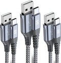 sweguard USB Type C Charger Cable [3-Pack,6.6ft+3.3ft+1.5ft] iPhone 16 Charger Nylon Braided Cord for iPhone 16 15 Pro Max Plus Samsung Galaxy S24 S23 S22 S21 S20 S10 Note 20 10 A54 Pixel LG Moto PS5