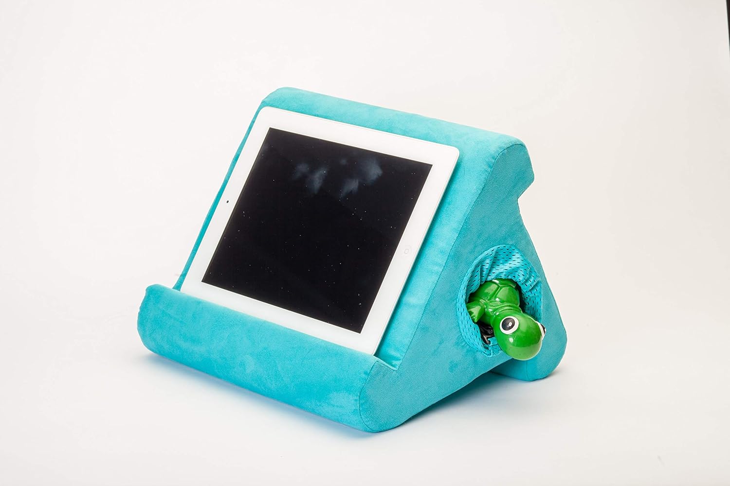 Flippy Tablet Stand Compatible with iPad, Cubby Storage and Multi-Angle Viewing for Home, Work & Travel. Our Tablet Holder Has Storage for Your All Your Personal Items. (Nebbiolo)