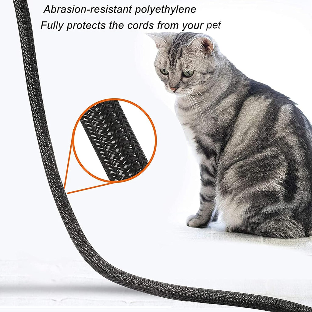 CrocSee 25ft - 3/8 inch Braided Cable Management Sleeve Cord Protector - Self-Wrapping Split Wire Loom for TV/Computer/Home Theater/Engine Bay - Black