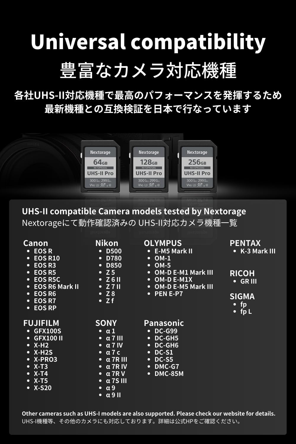 Nextorage 128GB 2pack SDXC UHS-II V90 SD Card Japanese Brand pSLC Max. Write Speed 299MB/s Max. Read Speed 300MB/s 4K Recording F2PRO Series 2P-F2PRO128G SDXC Card for Digital Camera