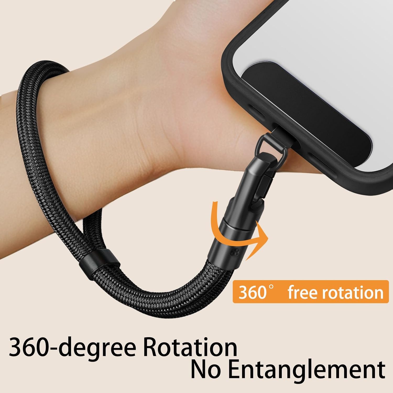 Phone Lanyard, Phone Wrist Strap for iPhone Case Camera, Anti Theft Strap Lanyard with 360° Rotating Hook, Wristlet Wrist for Cell Phone Charm Chain