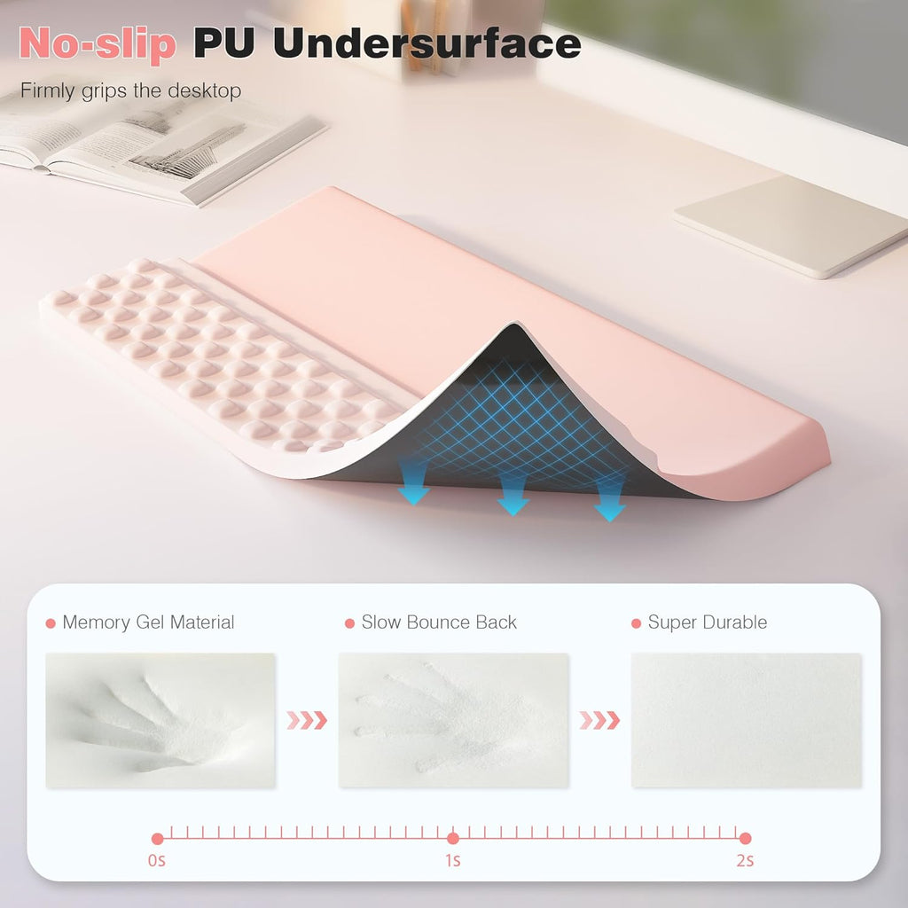 Ospelelf Ergonomic Keyboard Wrist Rest Pad Comfortable Keyboard Stand Riser Holder Pad for Office Gaming
