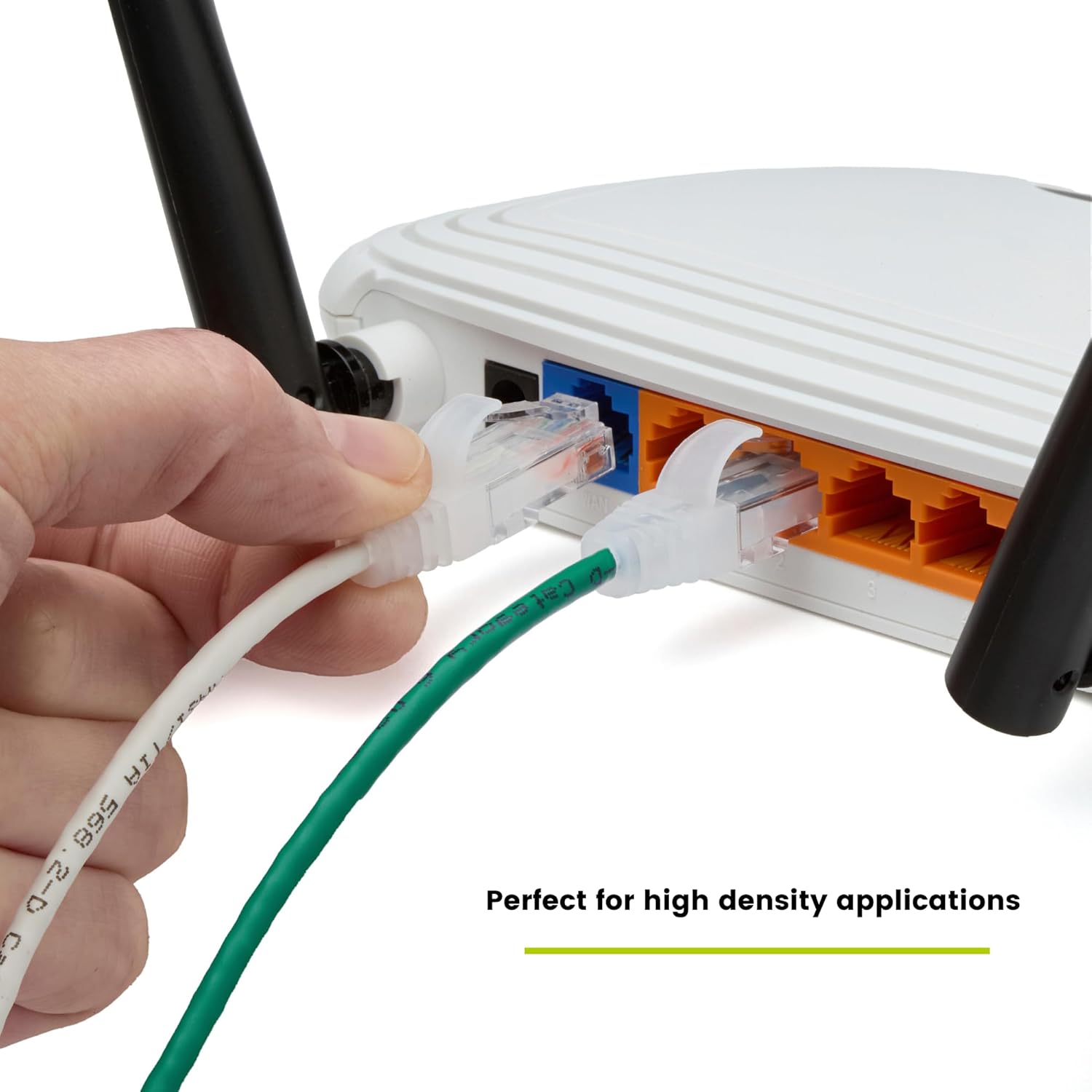 TRUECABLE Cat6 Component Rated Patch Cable, Unshielded (U/UTP), 10ft, Green, 28AWG Solid Copper, Snagless 10G High-Speed Ethernet Cable, PoE++ 4PPoE 100W, UL Listed, RoHS-3, 1 Pack