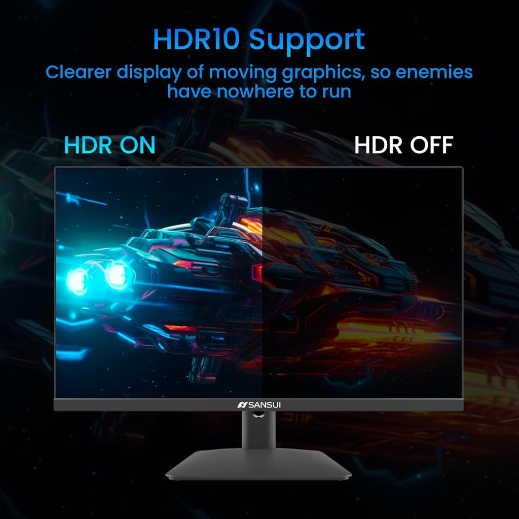 SANSUI 24 Inch Gaming Monitor 180Hz, DP 1.4 & HDMI 2.0 Ports High Refresh Rate Computer Monitor, Racing FPS RTS Modes, 1ms Response Time 110% sRGB (ES-G24F4, HDMI Cable Included)