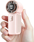 Portable Handheld Mini Fan, 6 Gear Wind, Hand Small Travel Personal Held Fans, Rechargeable Turbo Fan, Gifts for Women Men, for Camping Vacation Outdoor (pink)