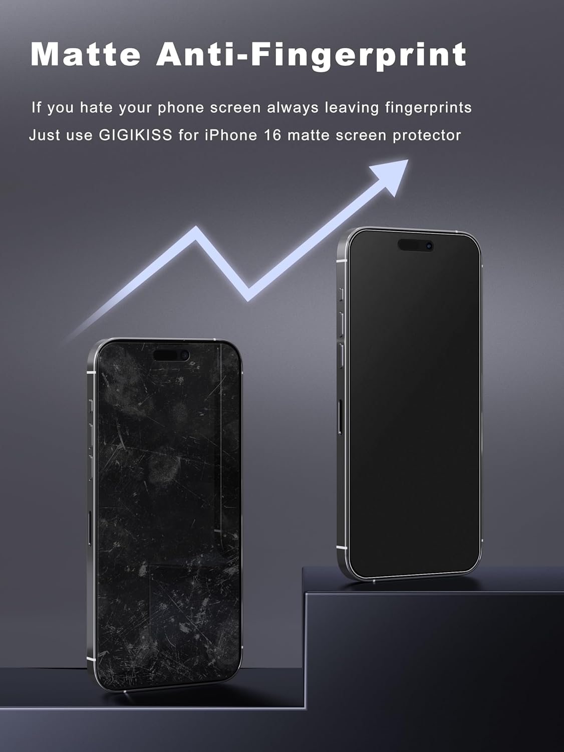 2 Pack for iPhone 16/iPhone 15 Matte Screen Protector 6.1 inch, Anti Fingerprint Anti Glare Screen Protector Tempered Glass Easy Installation