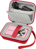 Carrying & Protective Case for Digital Camera, AbergBest 21 Mega Pixels 2.7" LCD Rechargeable HD/Kodak Pixpro/Canon PowerShot ELPH 180/190 / Sony DSCW800 / DSCW830 Cameras for Travel - Red