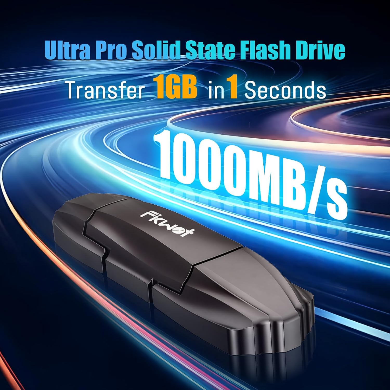 FU388 External Solid State Drive, Up to 1000MB/s for Data Storage,Dual-Port Stick Design with USB-A & Type-C Expansion of Storage for iPhone 15/16 /Android/PC/Mac/Laptop