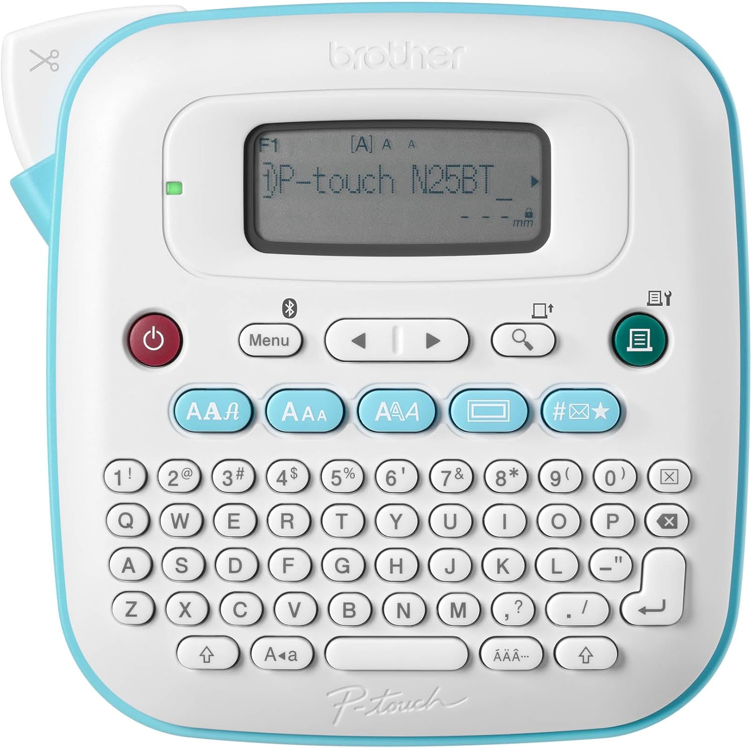 Brother P-Touch PT-N25BT Personal Connected Label Maker, Bluetooth, Design&Print2 app, Portable, Handheld and Prints with P-Touch Btag½â€ (12mm) Wide Color Label Tapes