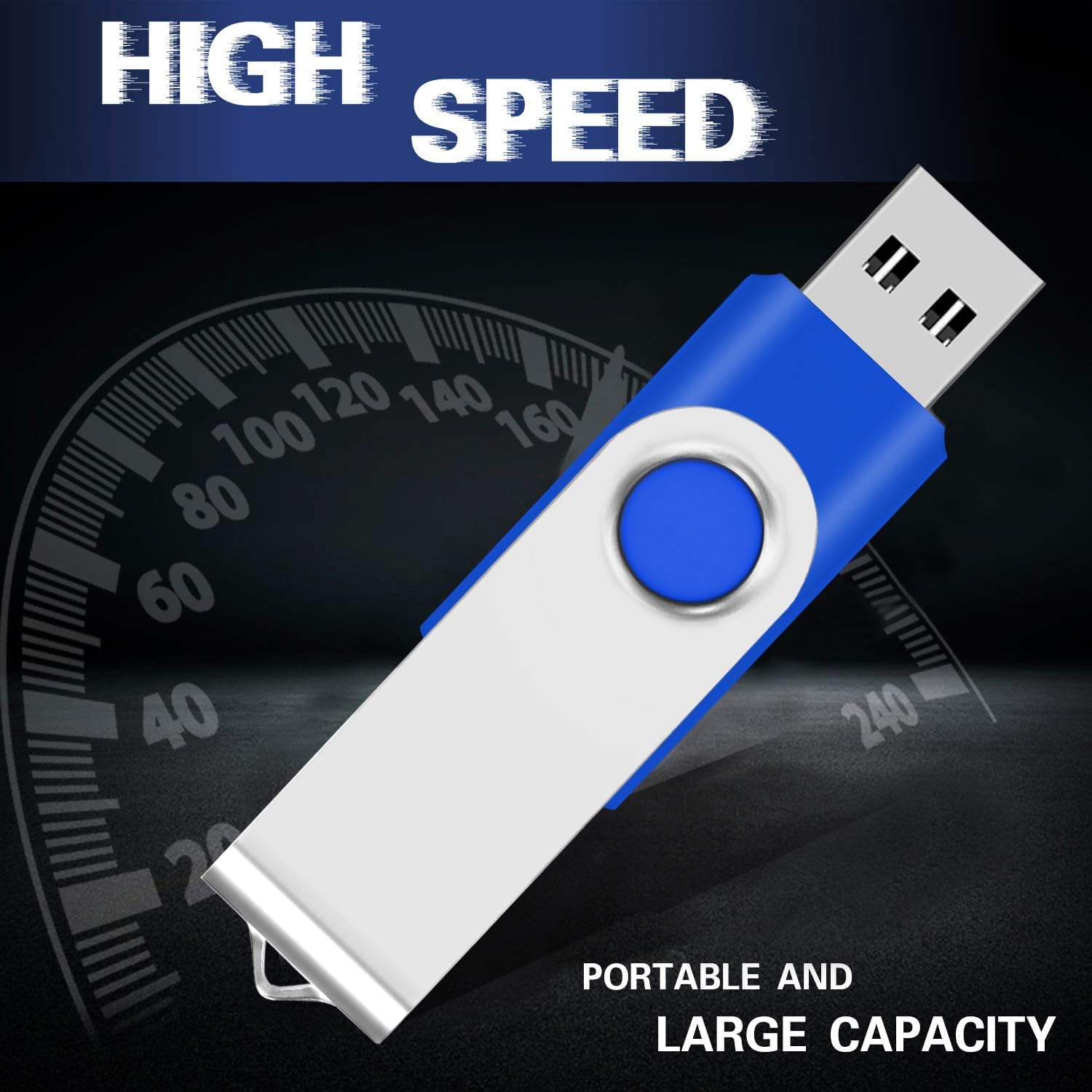 2GB Bulk Flash Drives 50 Pack EASTBULL USB 2.0 Metal Flash Drives Bulk Swivel USB Drives Bulk Thumb Drives Pack (2GB)