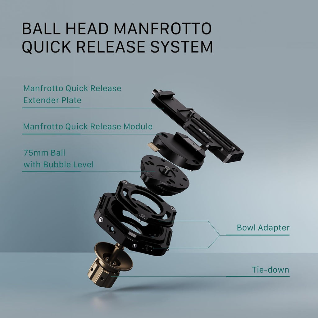 Tilta Hydra Articulating Car Mounting System with Suction Cups | Supports 75mm & 100mm Tripod Heads | Heavy Duty | Mount via Manfrotto & Arca | Stable & Secure (Electronic Suction Cups)