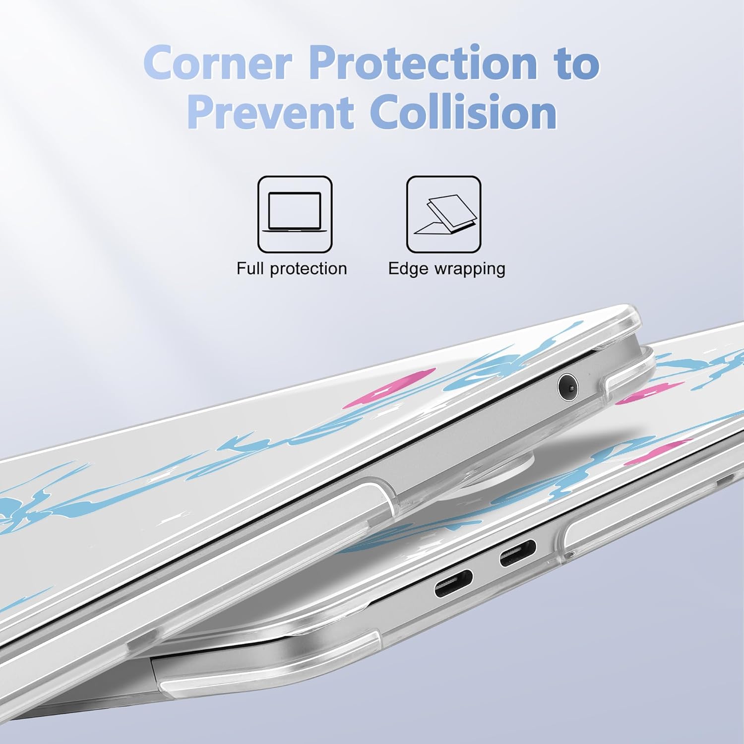 Case for MacBook Pro 13 inch with/Without Touch Bar (2016-2022, M2 A2338 M1 A2289 A2251 A2159 A1989 A1706 A1708), Hard Shell + Keyboard Cover + Dust Plug, Cherry Bow