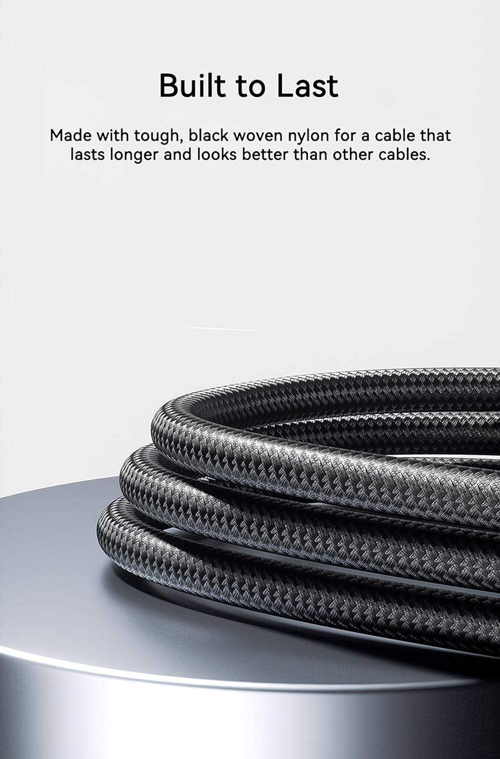 [1ft 2-Pack] Black USB C Cable for iPhone 16 Charger MFi Certified Woven USB-A to USB-C Cable Fast Charging for Apple 16 Pro Max/16/15 Pro Max/16Plus/15Pro/AirPods Pro, Car CarPlay USBC Cord Wire