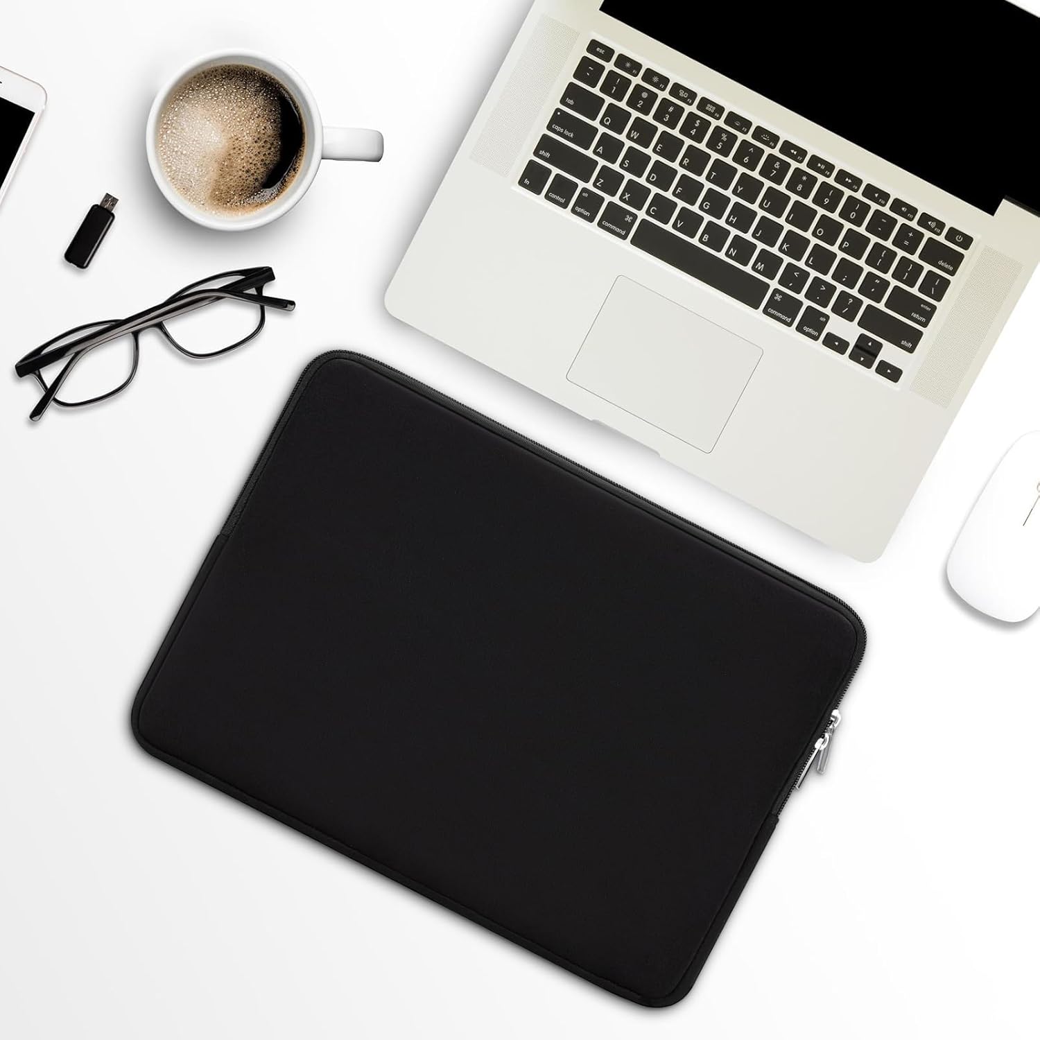 RAINYEAR 16 Inch Laptop Sleeve Protective Soft Case Padded Zipper Cover Specially Compatible with 16" MacBook Pro/Max M1 M2 M3 M4 A2141 A2485 A2780 A2991 A3403 A3186 (Black, Upgraded Version)