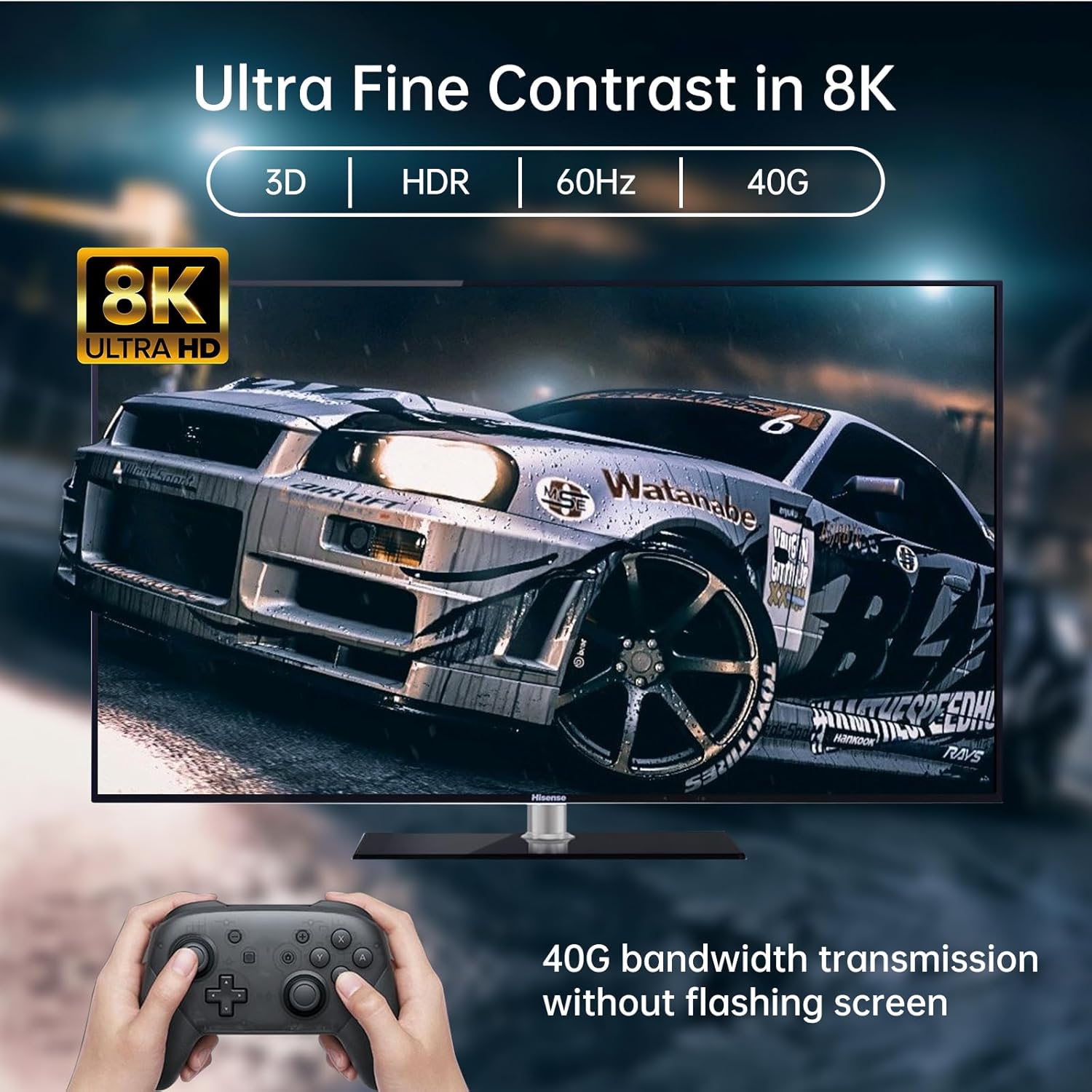 MT-VIKI 4K@120Hz HDMI Splitter 1 in 2 Out Aluminum HDMI Splitter 2.1, 8K@60Hz Duplicate/Mirror, 40Gbps, HDCP2.3, EDID (Non-bidirectional)