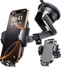 VANMASS [Pro Version] Universal Car Phone Mount [2025 Super Suction Cup] Phone Holder for Car, Cell Phone Car Mount for Windshield Dash Vent Truck Stand for iPhone 16 Pro Max 15 14 13 Samsung Android