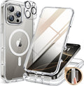 Miracase Magnetic for iPhone 16 Pro Case Full-Body Phone with Built-in Glass Screen Protector, [Compatible with MagSafe] Military Drop Proof 16 Pro Cover Bumper 6.3 inch, Clear