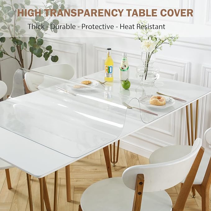 LovePads Clear Desk Mat 31.5 x 55 Inch, 1.5mm Thick Clear Table Protector - Image 2