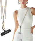 SWITCHEASY 6mm Adjustable Crossbody Phone Strap Compatible with Most Phones, Anti-Theft & Ant-Drop, Hands Free for Phone Lanyard Crossbody with Strap Card Phone Tether Tab-EasyStrap (Ice Cream White)