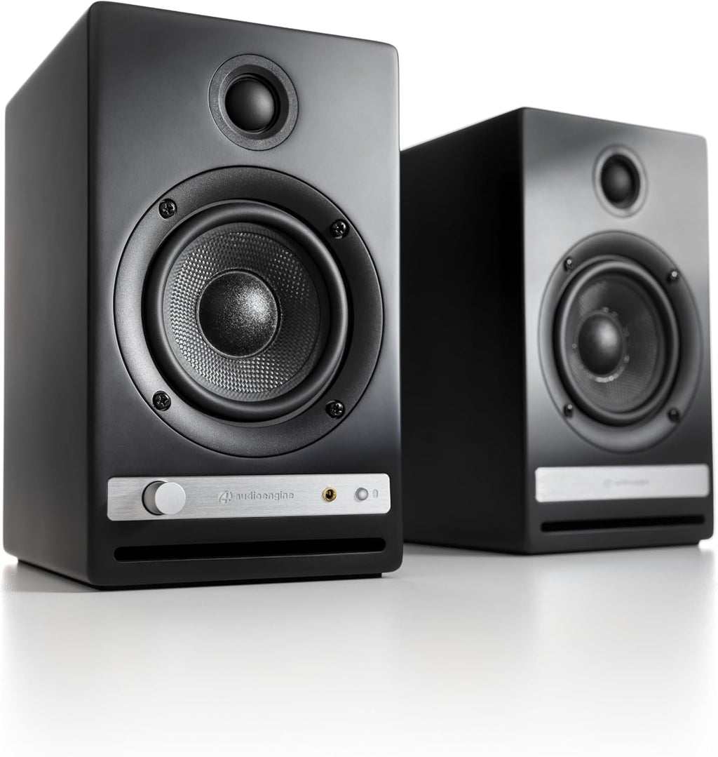 Audioengine HD4 24 Bit Bluetooth Bookshelf Speakers - TVs, Desktops, Stereos, Music, Movies and Gaming - Bluetooth aptX Adaptive 5.3