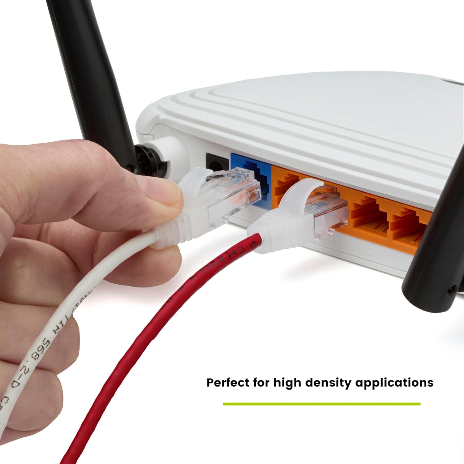 TRUECABLE Cat6 Component Rated Patch Cable, Unshielded (U/UTP), 10ft, Red, 28AWG Solid Copper, Snagless 10G High-Speed Ethernet Cable, PoE++ 4PPoE 100W, UL Listed, RoHS-3, 5 Pack