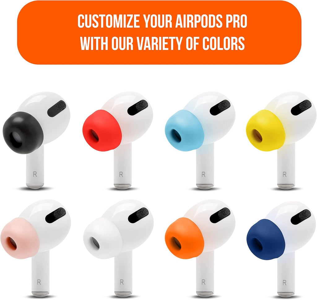 WC TipZ - Upgraded Memory Foam Ear Tips for Airpods Pro Made by Wicked Cushions | Improved Comfort, Tighter Seal, Better Foam Rebound Time | Fits Perfectly in Charging Case | Ocean Blue