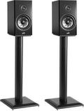 ECHOGEAR Premium Universal Floor Speaker Stands - Vibration-Absorbing MDF Design Works with Edifier, Polk, & Other Bookshelf Speakers Or Studio Monitors - Includes Sound Iso Pads & Carpet Spikes