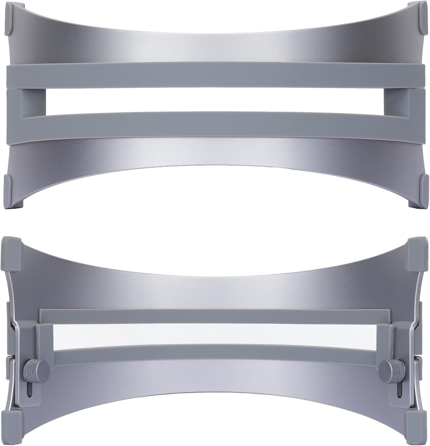 Adjustable Vertical Laptop Stand - 6061 Aluminum, CNC Precision, Anodized Finish, Fits All Laptops Including 17-inch, Ventilated Design, Anti-Slip Silicone Pads, ARC Shaped Stands