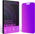 Compatible for iPhone 16/iPhone 15 Privacy Screen Protector 6.1 Inch, Purple Gradient Anti Spy Anti Blue Light HD Screen Protector Tempered Glass Easy Installation
