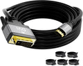 HDMI to DVI Cable 10FT, Bi-Directional DVI to HDMI Male to Male Cord, HDMI A to DVI-D Adapter, Gold-plated Connectors, Aluminum Shells, 1080P, for Computer, Monitor, Projector, Raspberry Pi, Xbox, PS3