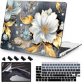 Teryeefi Pattern Hard Case Compatible with MacBook Air 13 inch Case 2021-2018 M1 A2337 A2179 A1932 with Retina Display, Plastic Hard Shell + Keyboard Cover + Screen Protector, W-Modern Abstract Art