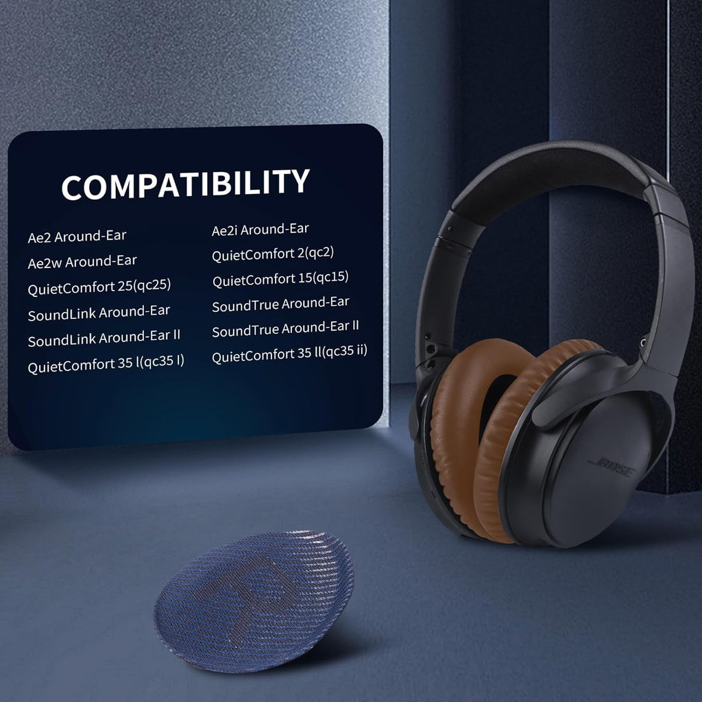 Ear Pads for Bose QC35: Durable Comfortable Noise Cancellation Replacement Cushion Earpads for Bose Quitecomfort 35 QC35 QC35 ii Headphones with Good Audio Quality