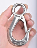 Alele Grab Hooks,Slip Hooks,304 Stainless Steel Lifting Hook Rigging Accessory,440 lbs.Work Load (Grab Hooks 0.2t)