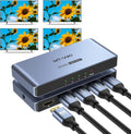 MT-VIKI 2.0 HDMI Splitter, 4K@60Hz HDMI Duplicator/Distributor HDR Support EDID HDCP 2.2 RGB 4:4:4 18Gbps-Adapter Included (8K 1 in 4 Out)