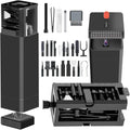 Cell Phone Cleaning Kit, iPhone Cleaning Kit for Charging Port Cleaner Keyboard Cleaning Kit for Airpods/Android/USB C/Earbuds/Laptop/iPad/Camera Lens with Stylus Pen, SIM Tool, Screen Brush(Black)